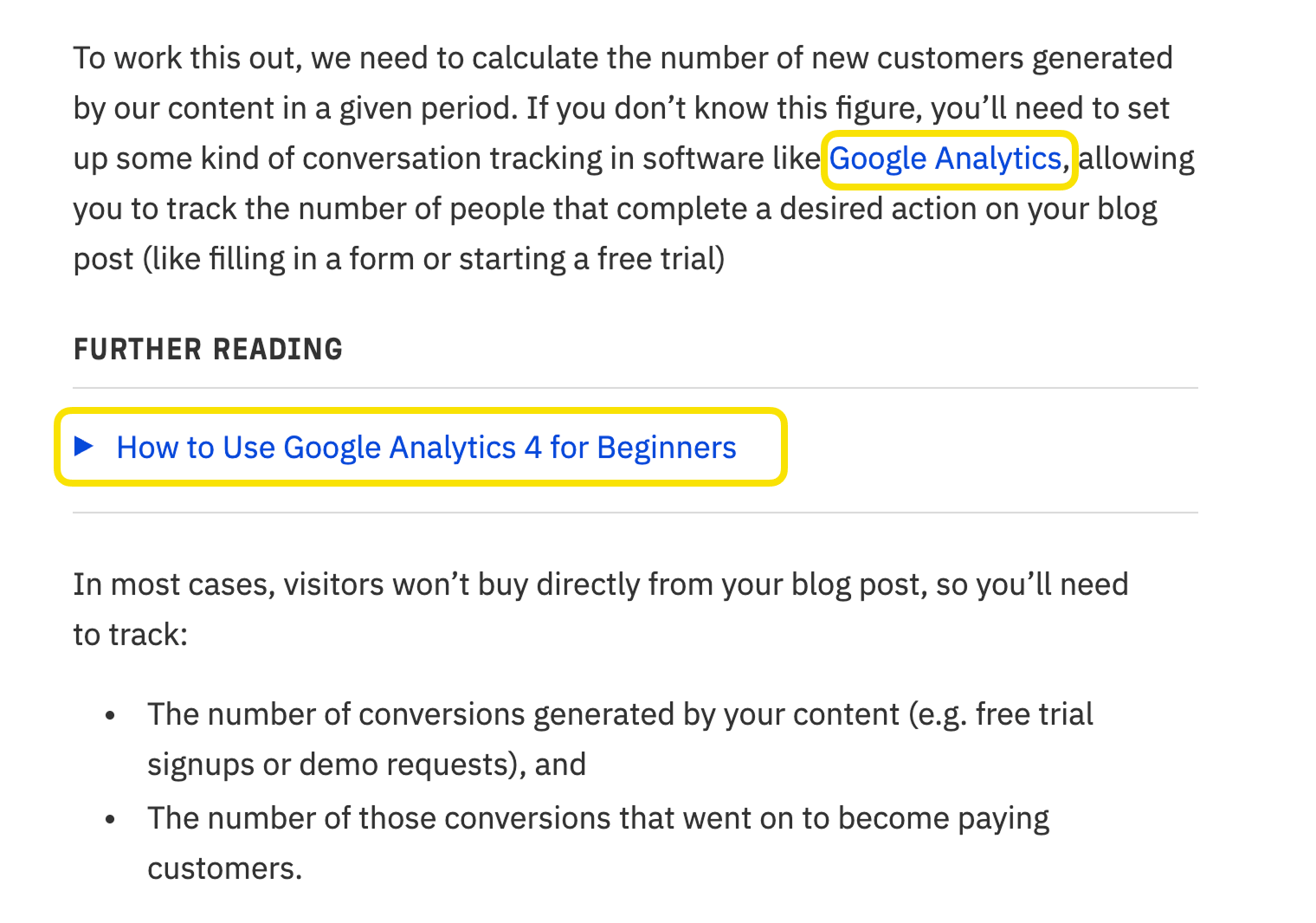 Add internal links